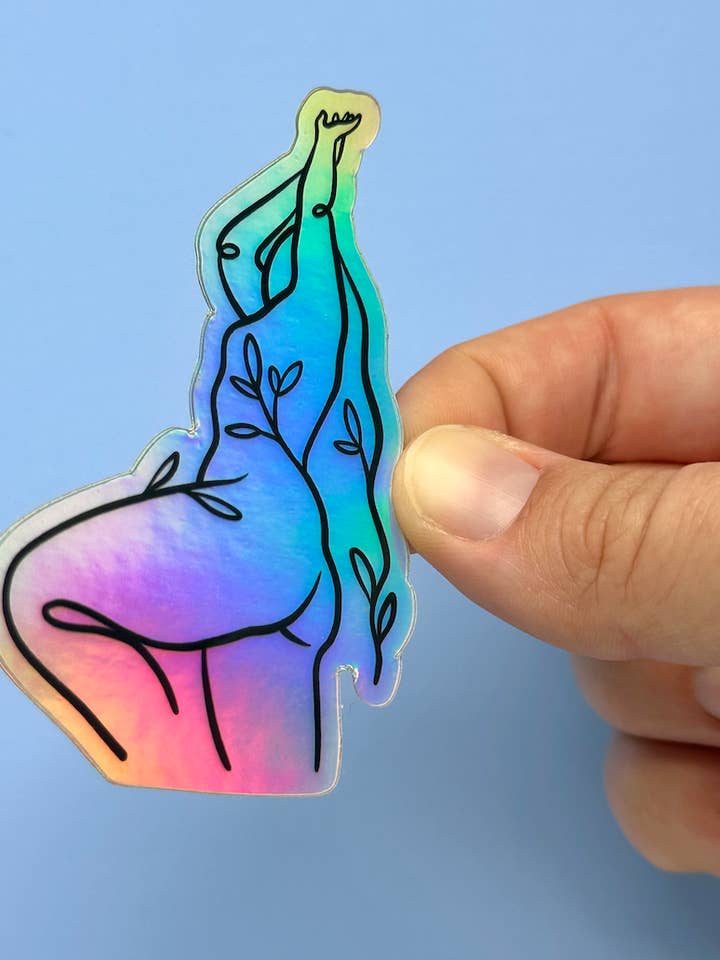 Adhesivo abstracto femenino para botella de agua para venta al por mayor de liadelyonart