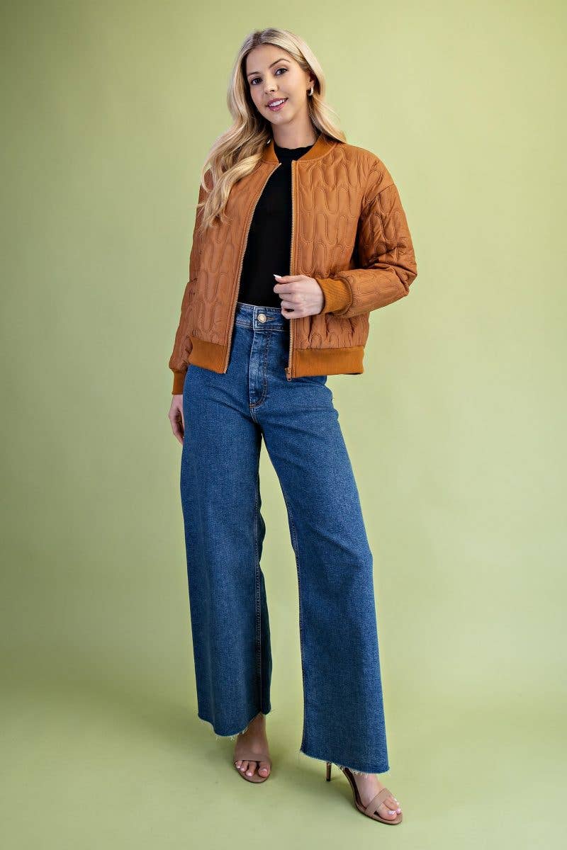 Vanilla Monkey - Wholesale Bomber Jacket - Women's - Quilted Puffer Bomber Jacket5