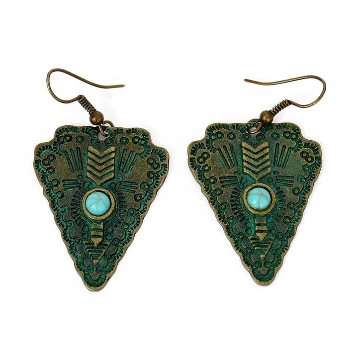 Brincos Aztec Triangle por atacado de Gypsy Winds Bcn