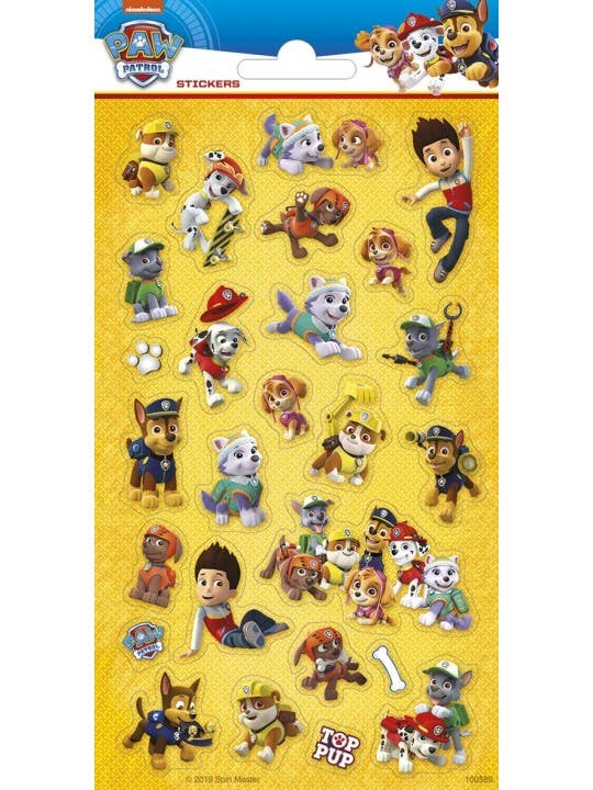Glanzende Stickers 102 x 250 mm Paw Patrol voor wholesale door Fiestora