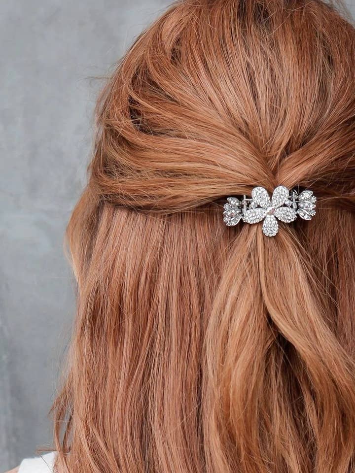 Ombre Crystal Flower hår kæbe for engroshandel hos Euphoria Hair & Accessories