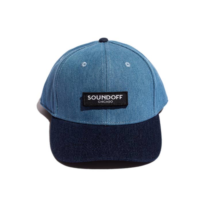 SOUNDOFF - Wholesale Flat Brim Cap - Men's - MEDIUM/INDIGO DENIM ID PATCH SNAPBACK2