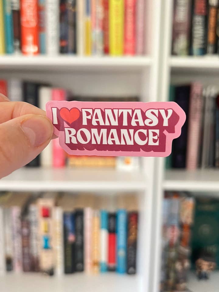 I Heart Fantasy Romance Mini Sticker for wholesale by Chapter & Claw Studio
