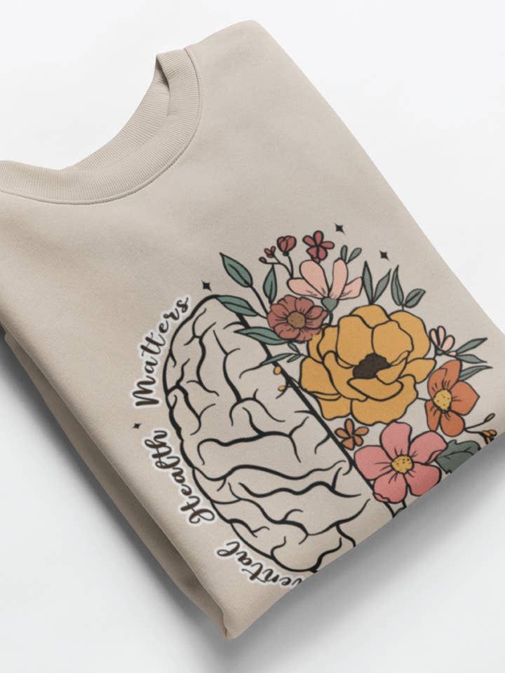 Sudadera con cuello redondo Mental Health Matters para venta al por mayor de Made Well Co