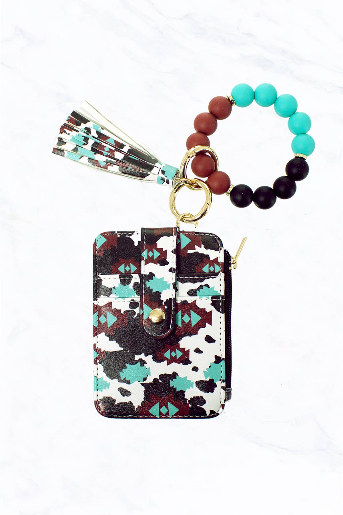Suzie Q USA - Wholesale Keychain Bracelet - Silicone Bead Bracelet with Card Holder Keychain6