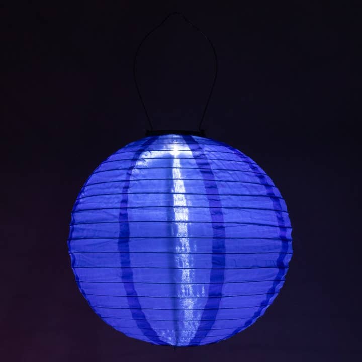 Allsop Home & Garden - Vendita all'ingrosso Luce per esterni/da giardino - Lanterna solare Soji Festival Globe 12" - Blu ceruleo5