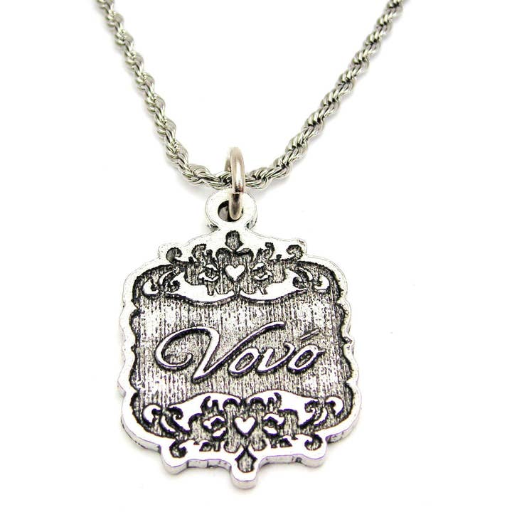 Vovo Victorian Scroll Single Charm Necklace for wholesale by Chubby Chico Charms
