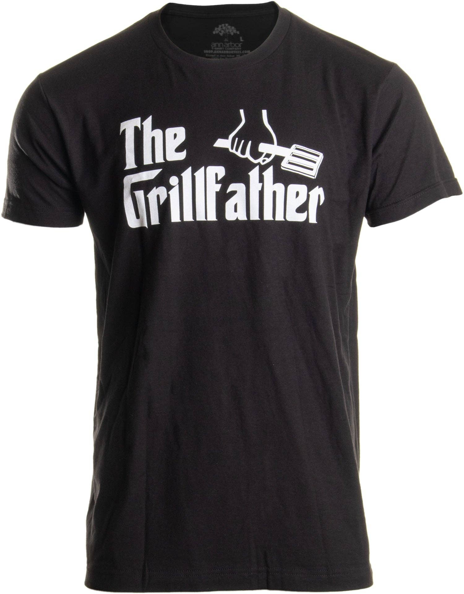 Sort The Grillfather - Sjov BBQ Grill T-shirt til Mænd for engroshandel på Faire3