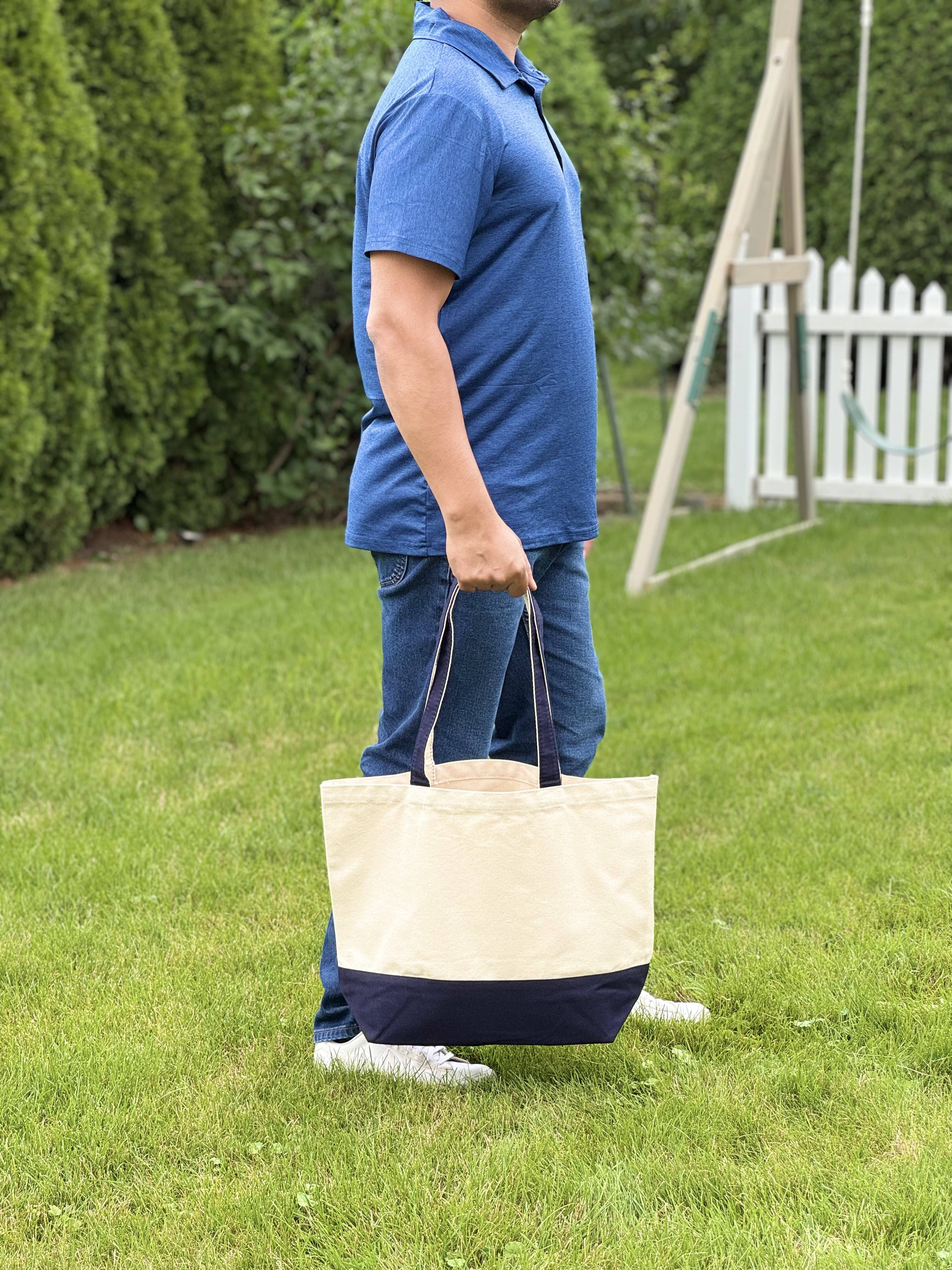 US Bags - Wholesale Tote Bag - Unisex - Everyday Canvas Tote Bag | Reusable Gusseted Grocery Beach4