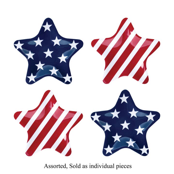 Supreme Housewares - Wholesale Dinner Plate - Patriotic Star Melamine 8" Plate