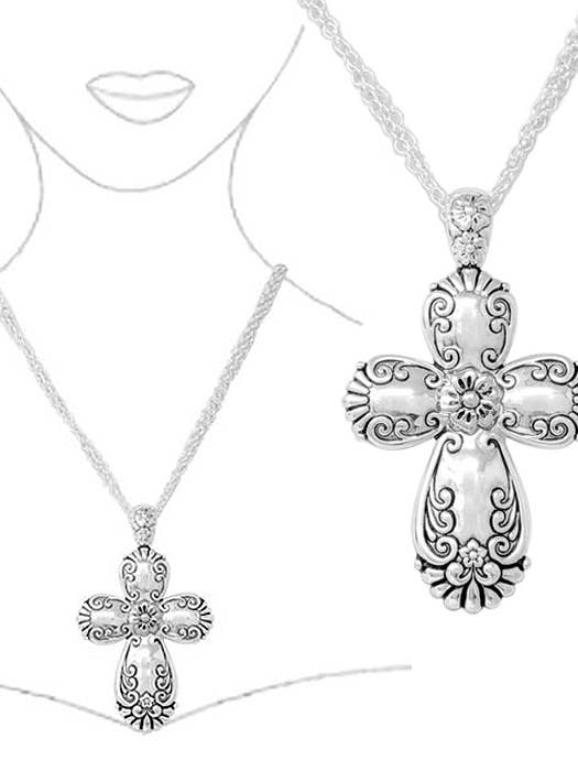 ( N170 ) COLAR PENDENTE INSPIRADO EM UTENSÍLIO - CRUZ por atacado de Jewelry Max