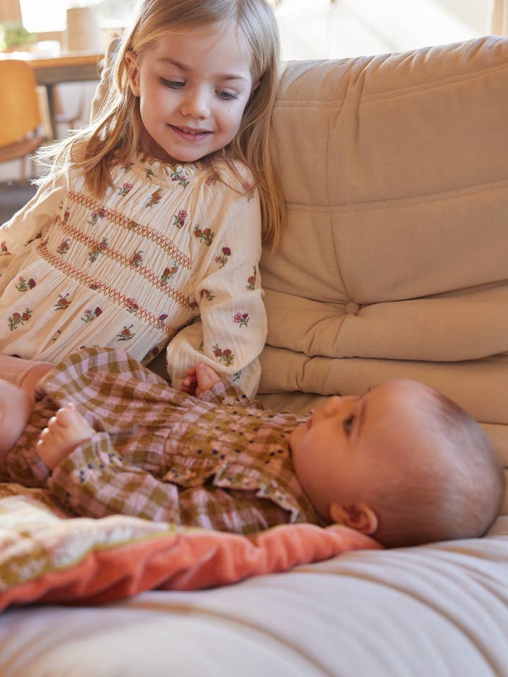 Bonheur du Jour - Wholesale Dress - Kids - Poeme Dress - Ecru / Dew2