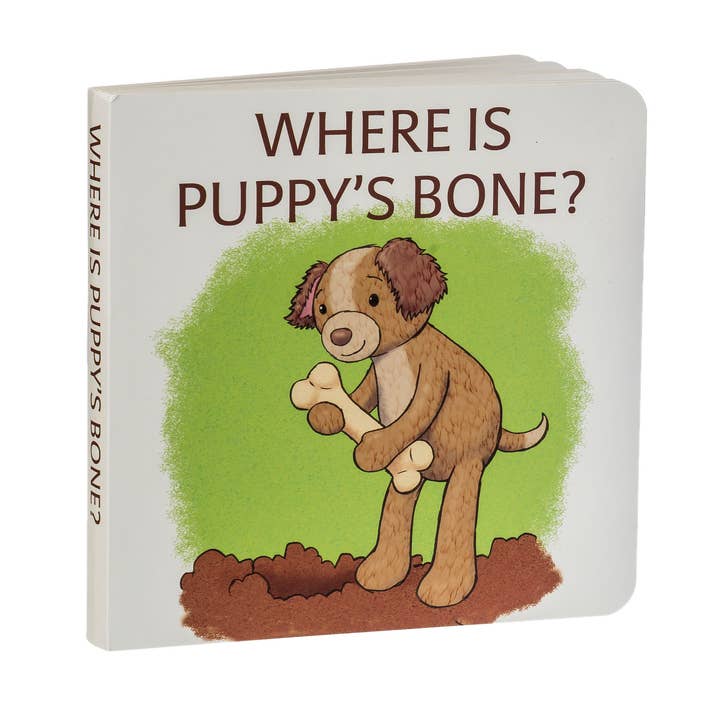 “Where is Puppy’s Bone” Board Book for wholesale by Mary Meyer