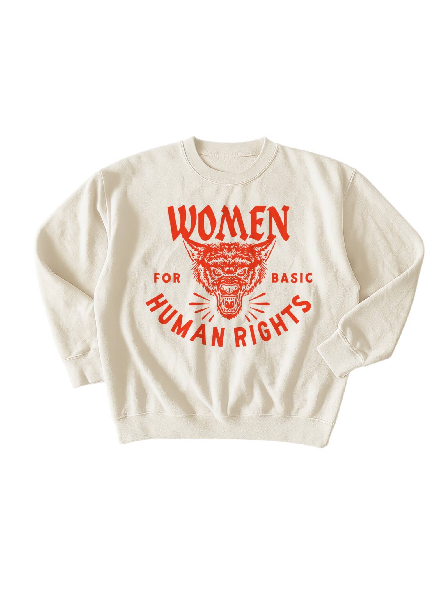 WE THE BABES - Vente Sweat-shirt à imprimés – femme - Sweat-shirt graphique pour les droits humains fondamentaux des femmes - Ivoire