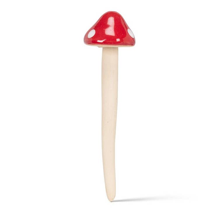 Abbott - Wholesale Outdoor Ornament/Decor - Mini Red Cap Mushroom Stake-3 Assorted-5"H