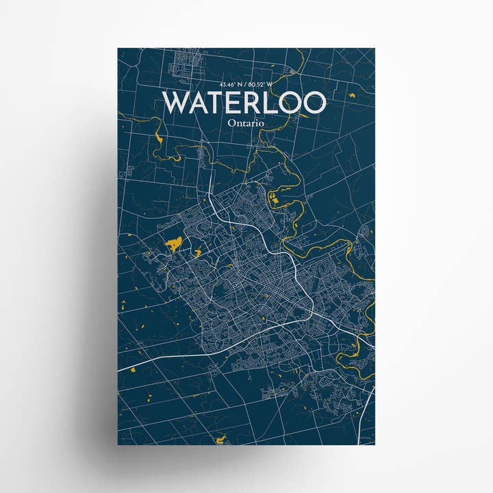 OurPoster.com - Wholesale Poster - Waterloo City Map Poster216