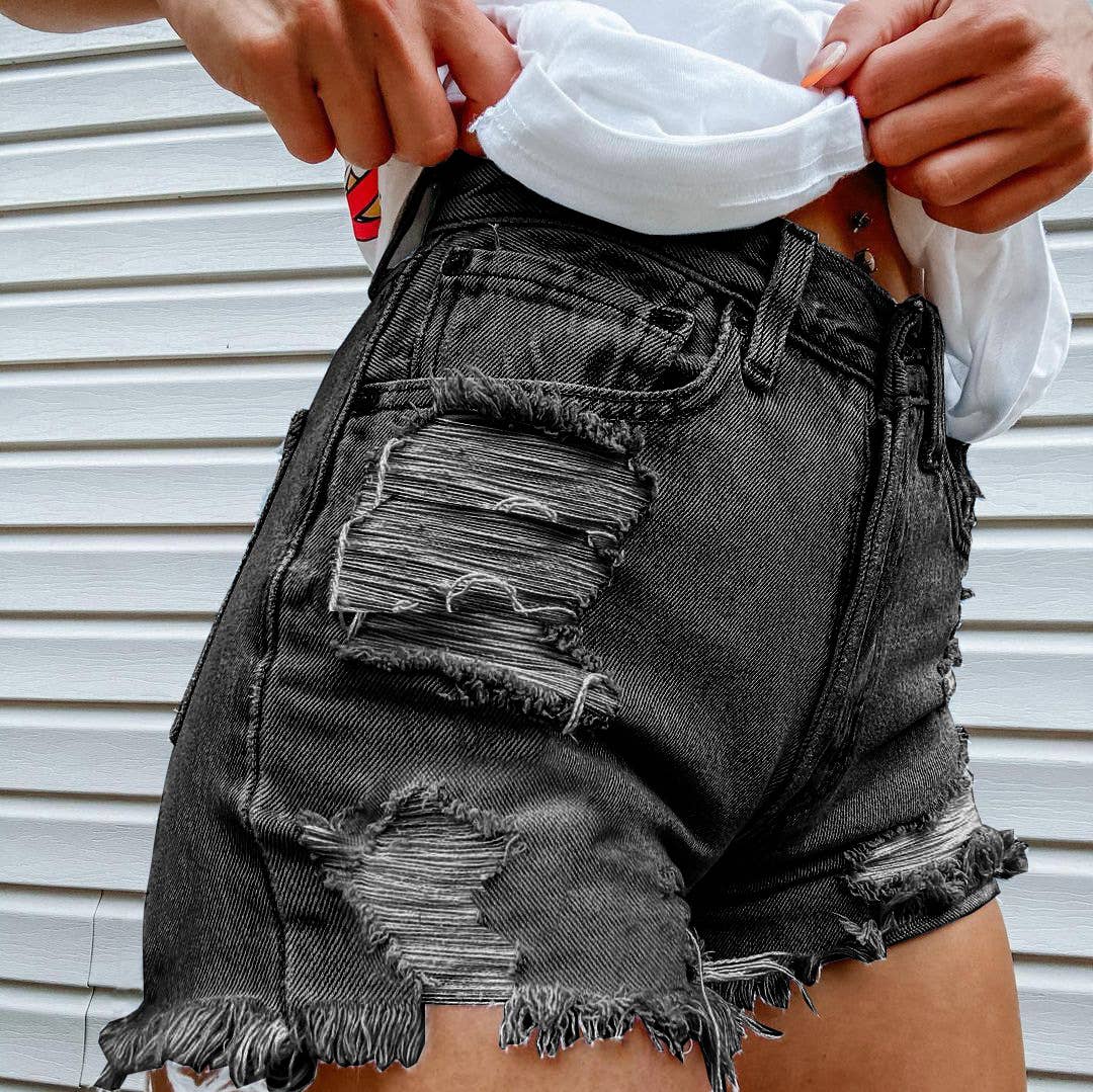 Tourtiwi - Vente Short – femme - Short en jean imprimé crâne tournesol pour femmes10