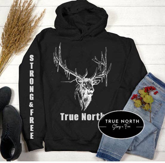 STRONG N FREE CDN - Wholesale Hoodie - Unisex - Elk Shirt, Elk Tee, Unisex T-shirt, Elk and Forest, Outdoors1