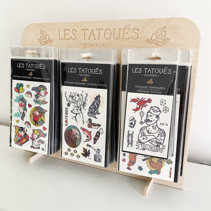 Starter Kit With the Wood Display (85 Units) for wholesale by Les Tatoués