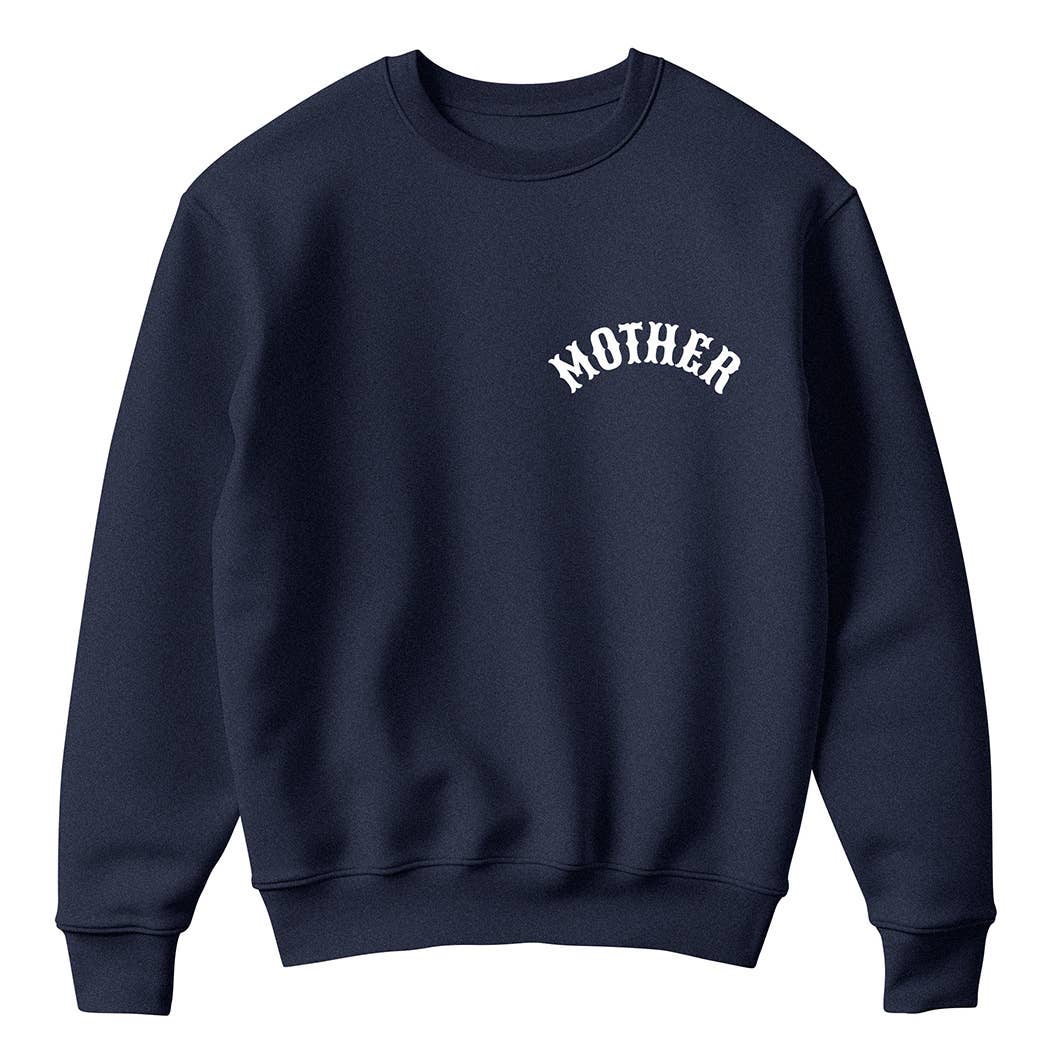 Fashion City - Wholesale Graphic Sweatshirt - Women's - MOTHER Text Logo Print Fleece Sweatshirt5