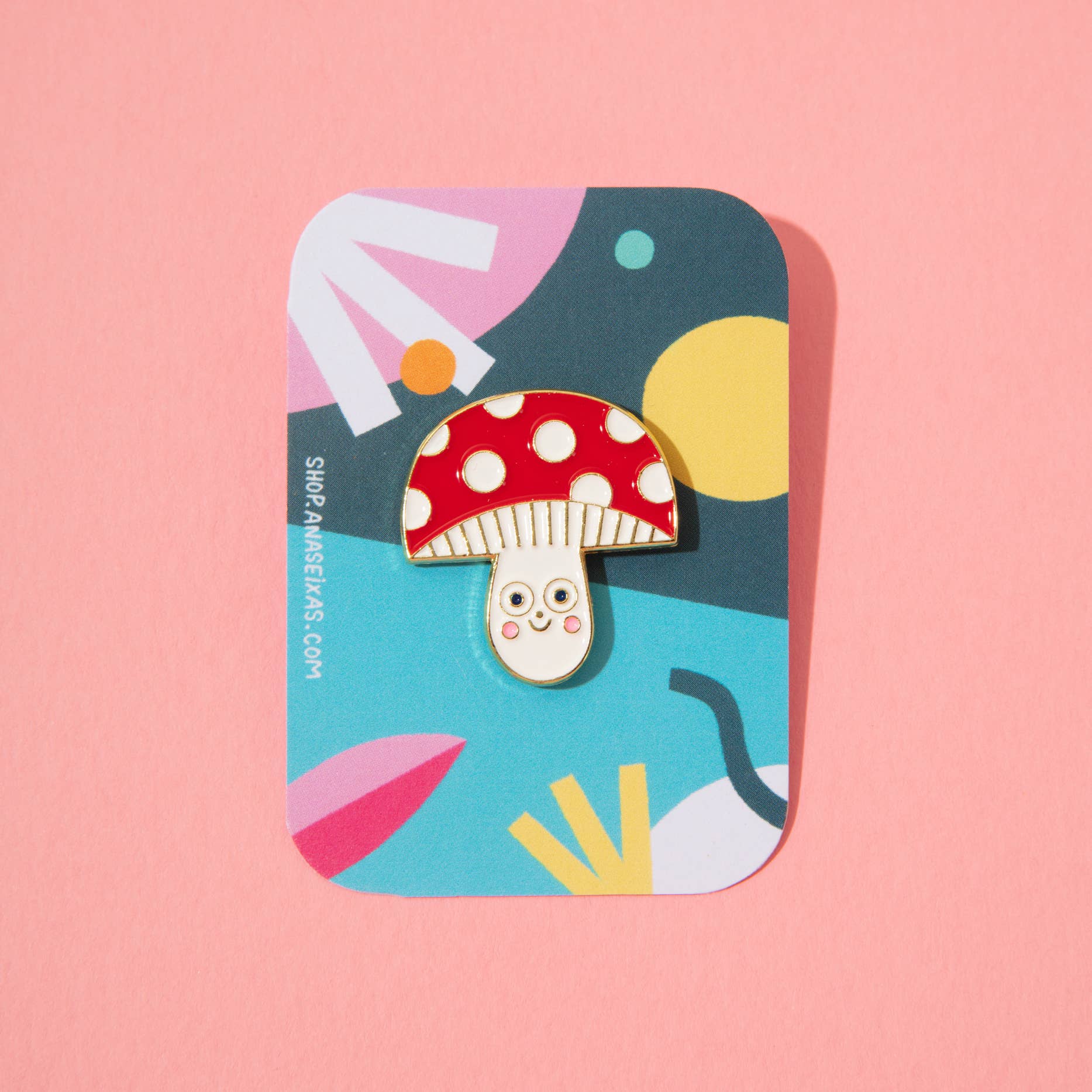 Ana Seixas - Vente Épinglettes/boutons - Épingle en émail champignon1