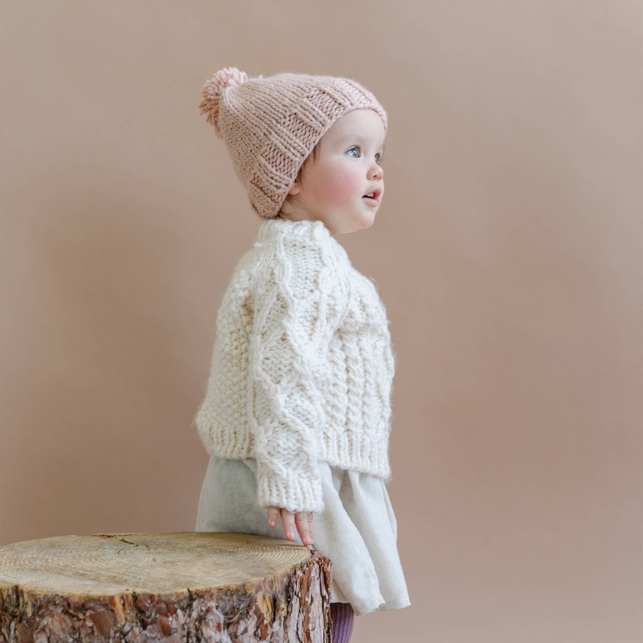 The Blueberry Hill - Vente Pull en maille – enfant - Pulls de pêcheur crème vêtements pour bébés enfants hiver vacances2