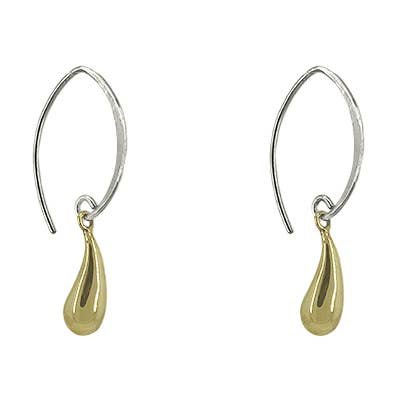 Sterling zilveren hoepel met massief koperen bedeltje voor wholesale door SITA