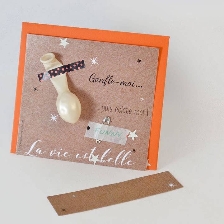 Carta palloncino - annuncio gravidanza, palloncino da scoppiare - cartoleria per la vendita all'ingrosso da parte di La vie en magenta