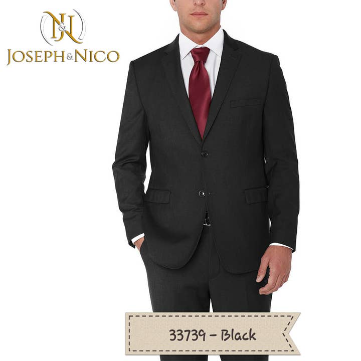 Joseph and Nico Suit - Black for wholesale by Timpano Direct