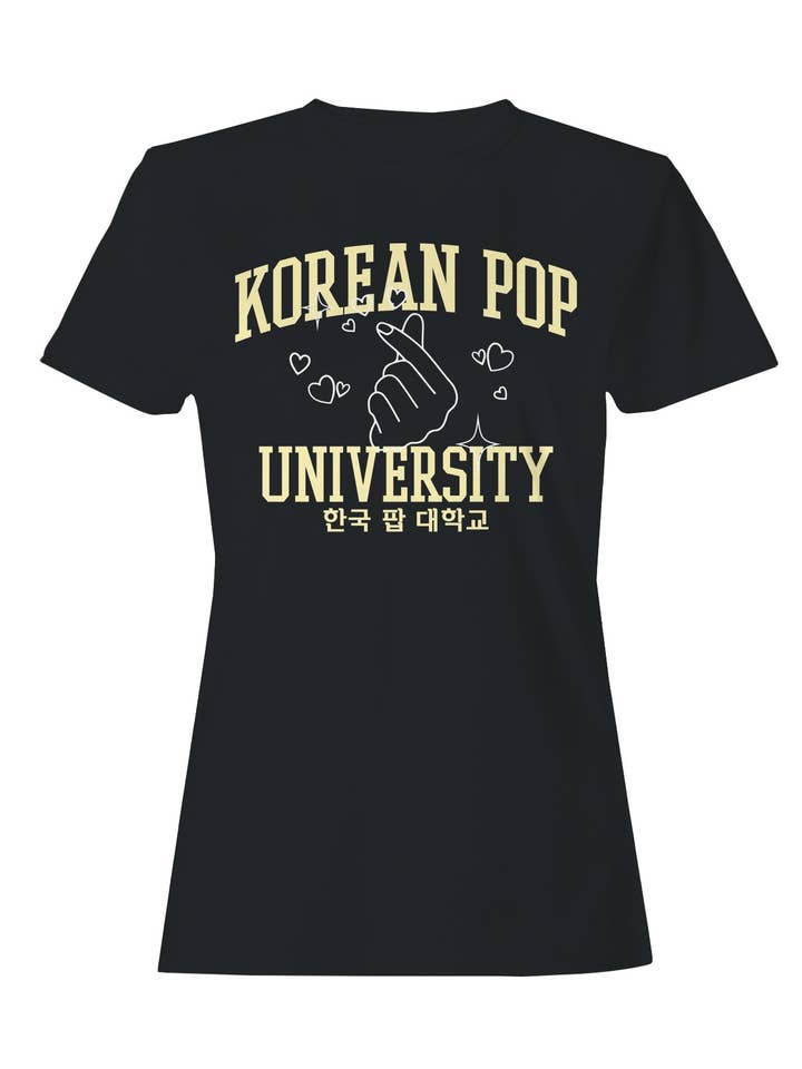 Korean Pop University Design Women's T-shirt for wholesale by Swift Retail
