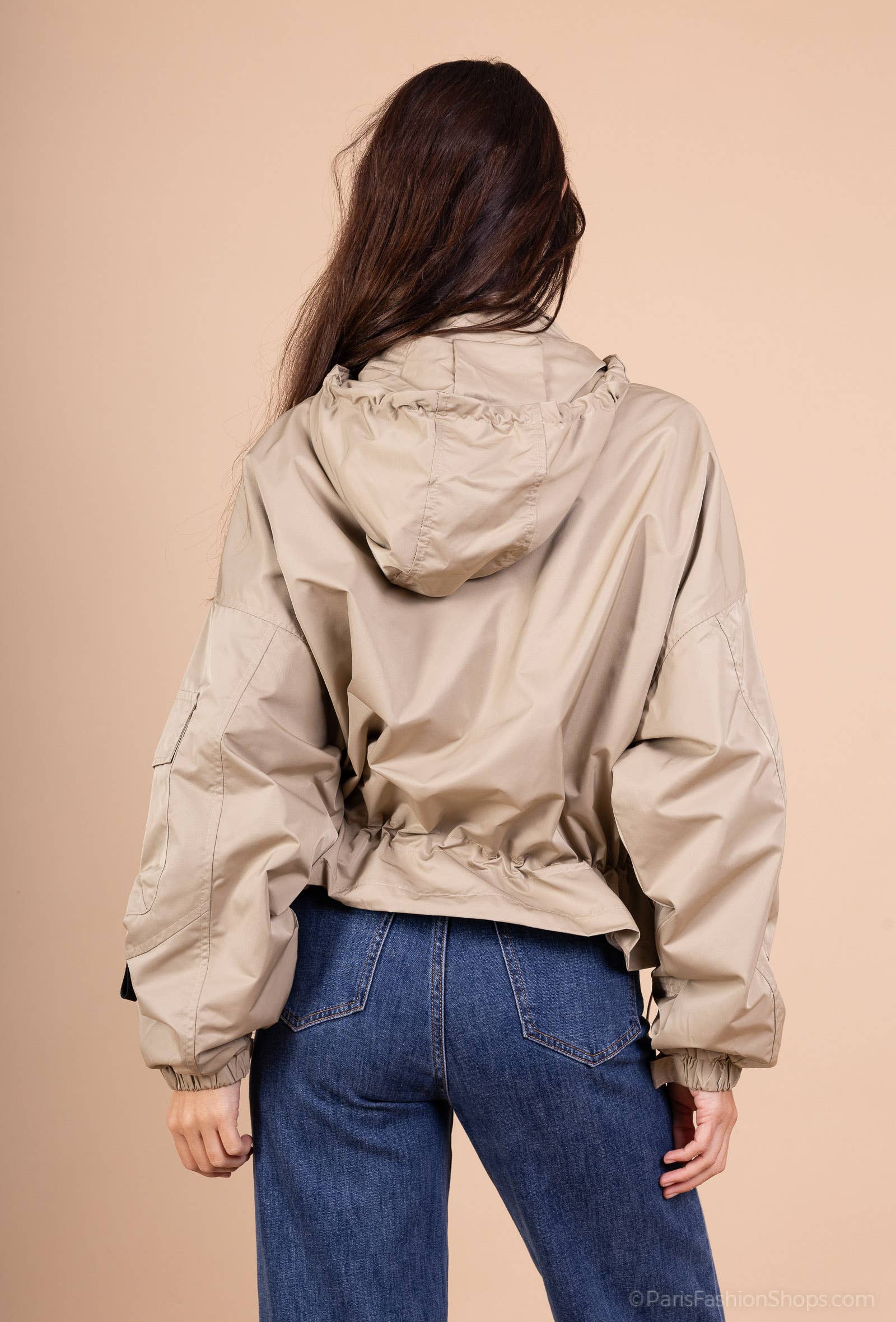 L'Emotion - Vente Veste – femme - Veste Techwear Imperméable à Capuche Ajustable3