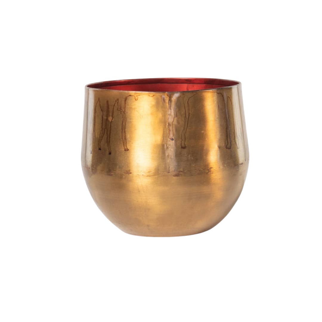 Oasis of Life - Vente Pot - Cache-pot Ayka Old Camel – D33xH28cm – Pot de fleurs en imitation grès antique – Bac à plantes élégant pour intérieur et extérieur – Pot décoratif pour plantes d'intérieur, palmiers et graminées