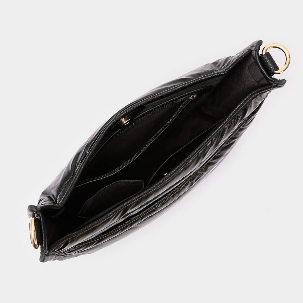 Sensibling Corp. – Großhandel Umhängetasche - Damen – Solide, gesteppte, glänzende Mini-Umhängetasche1