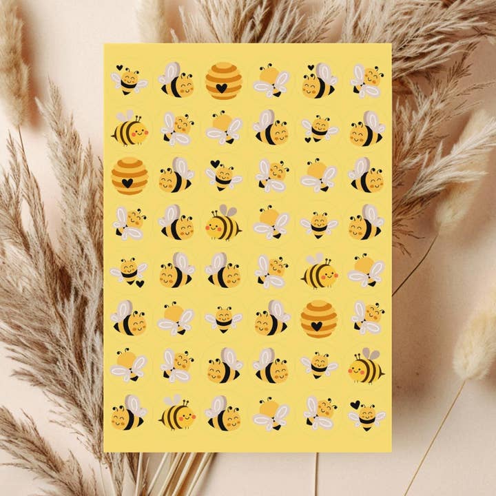 Adorable Little Bees Stickers for wholesale by Sticker Varia