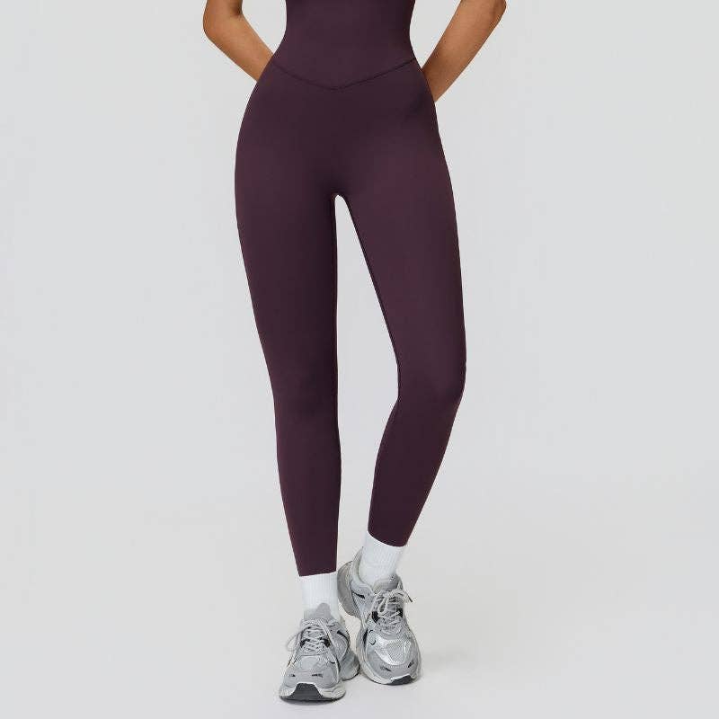 WONDERXFANS - Wholesale Athletic/Lounge Leggings - Women's - High-waisted V-neck leggings at the back3