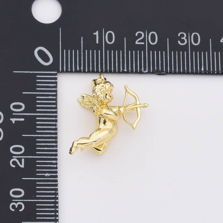 Beads Creation - Wholesale Individual Charm/Pendant - Gold Filled Baby Cupid Cherub Angel Charm Pendant, CP2208