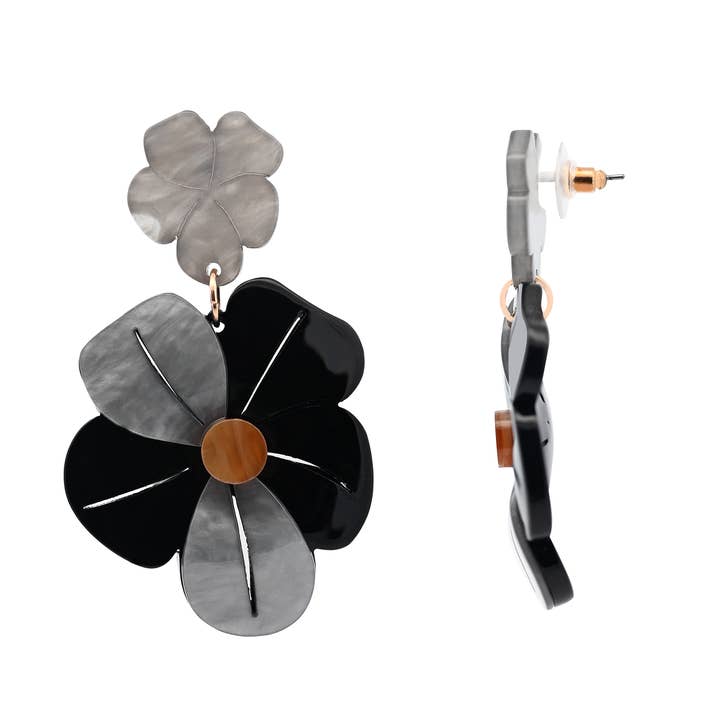 AMORINO SRL - Wholesale Dangle Earrings - HANGING EARRINGS WITH FLOWERS - FT2448A3083