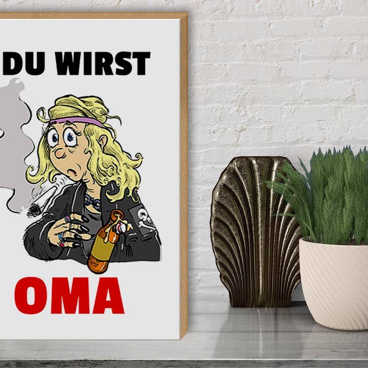 Femer - Wholesale Sign - Wooden sign saying 30x40 cm Du werden OMA wooden decorative sign3