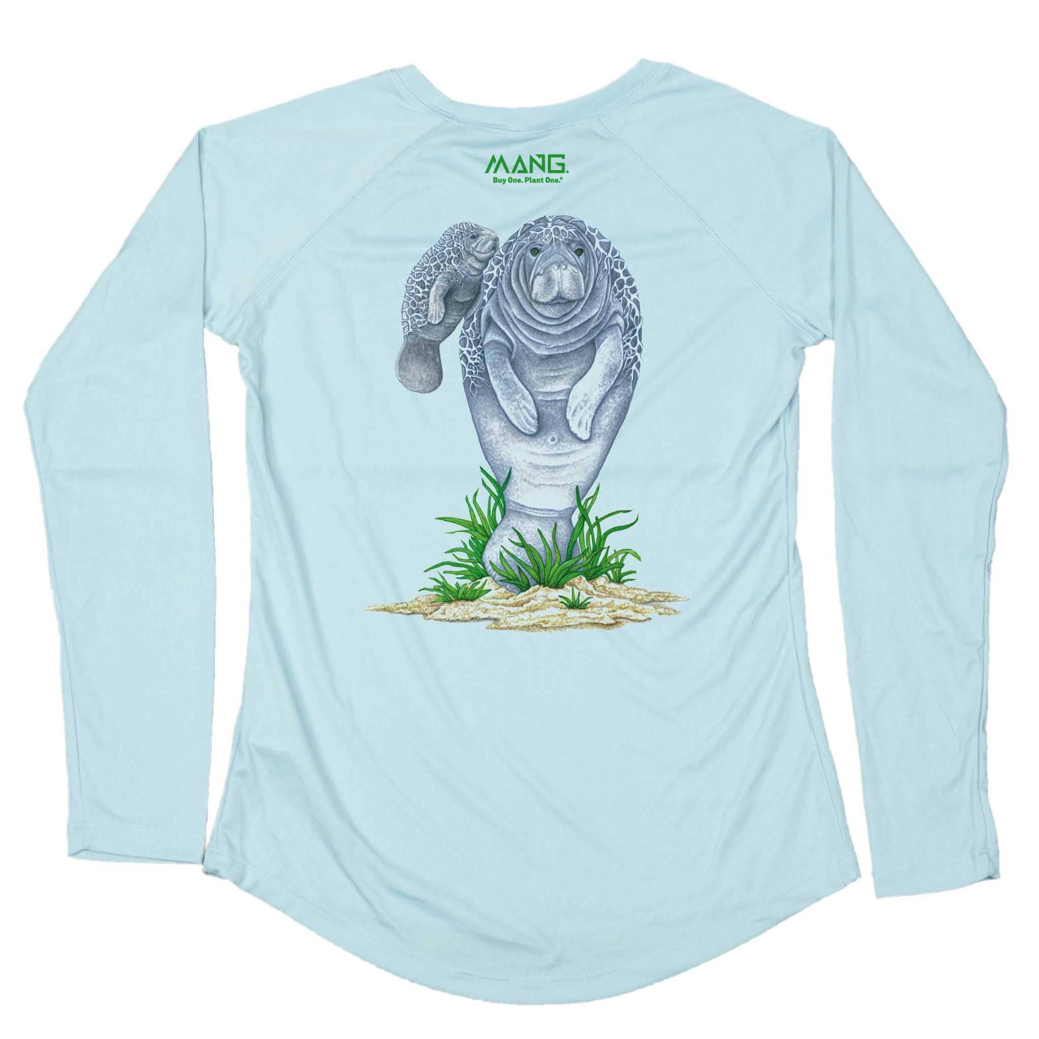 MANG - Wholesale Screen Printed T-Shirt - Women's - Mamma Manatee MANG - Women's - LS3