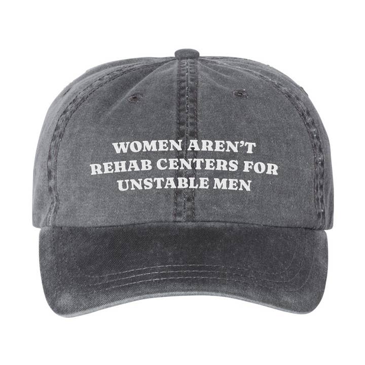 Unstable Men Embroidered Pigment-Dyed Cap for wholesale by femfetti