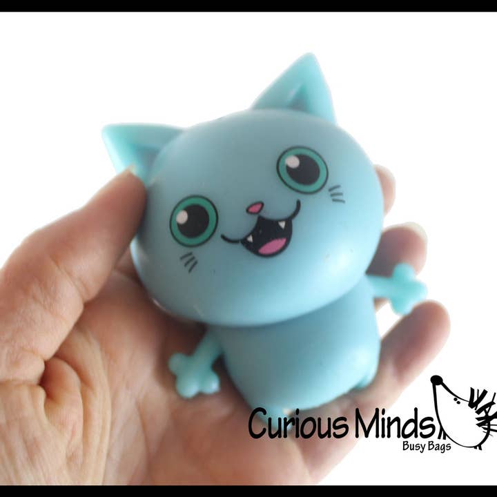 Curious Minds Toys - Wholesale Squishy Toy - Kids & Baby - 1 Cat Color Changing Squeeze Stress Balls  - Sensory, Stress