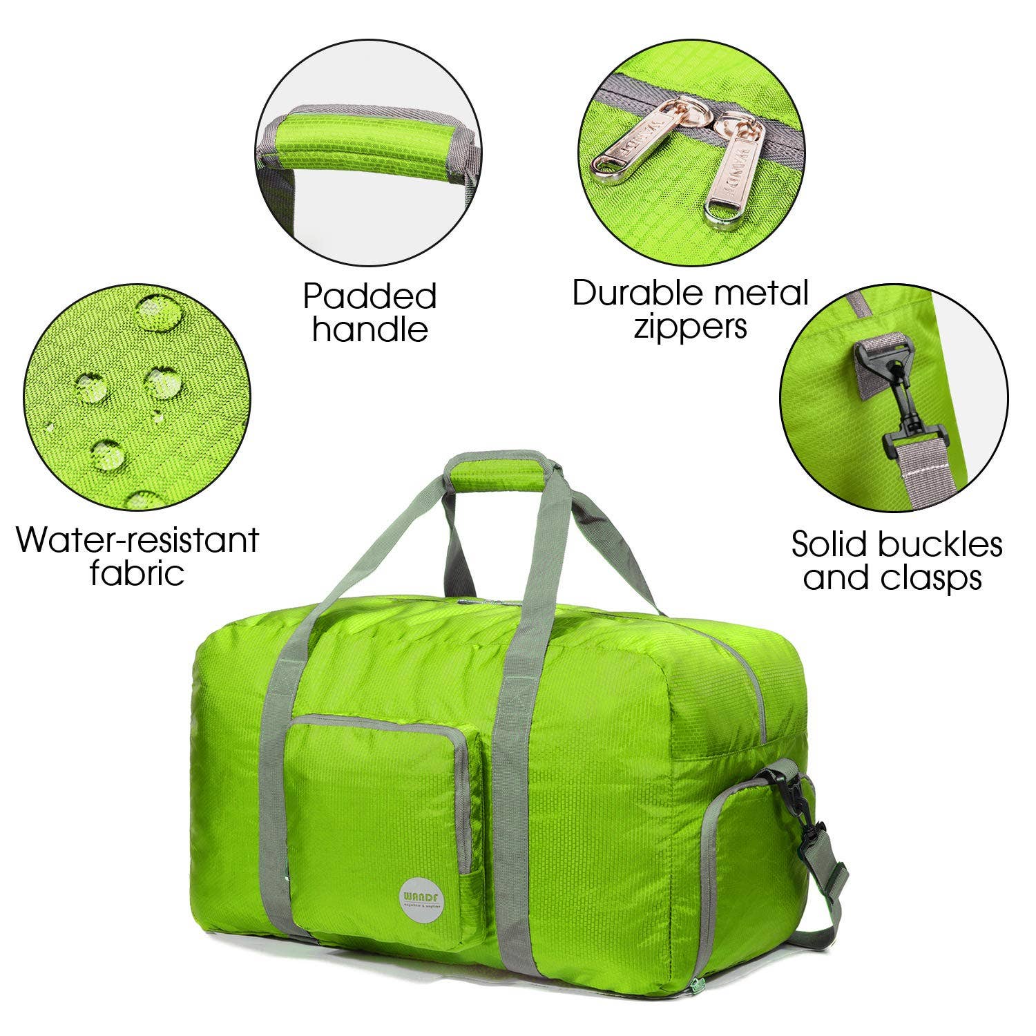 wandf - Wholesale Weekender bag – Unisex - Foldable Large Bulk Duffle Bag 24" With Shoe Compartment9