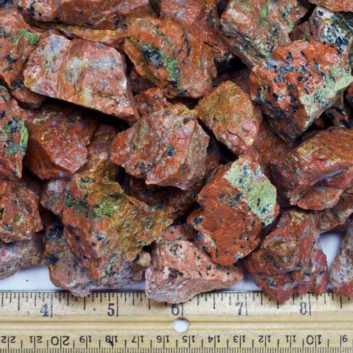 Fantasia Mining - Wholesale Spiritual Stone/Crystal - Rough Epidote in Matrix Crystals - Raw Natural Stones (1 lb)