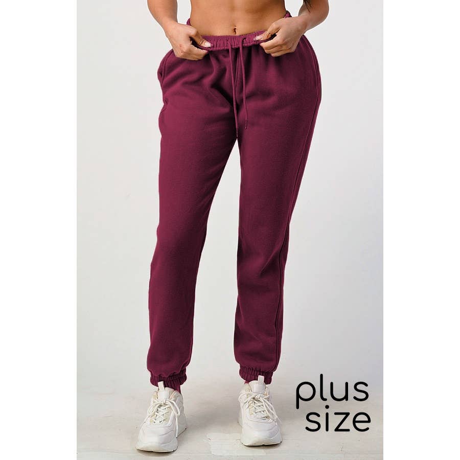 Lime All the Time – wholesale Joggingbyxor - Dam – Mjuk fleece-joggingbyxa i plusstorlek1