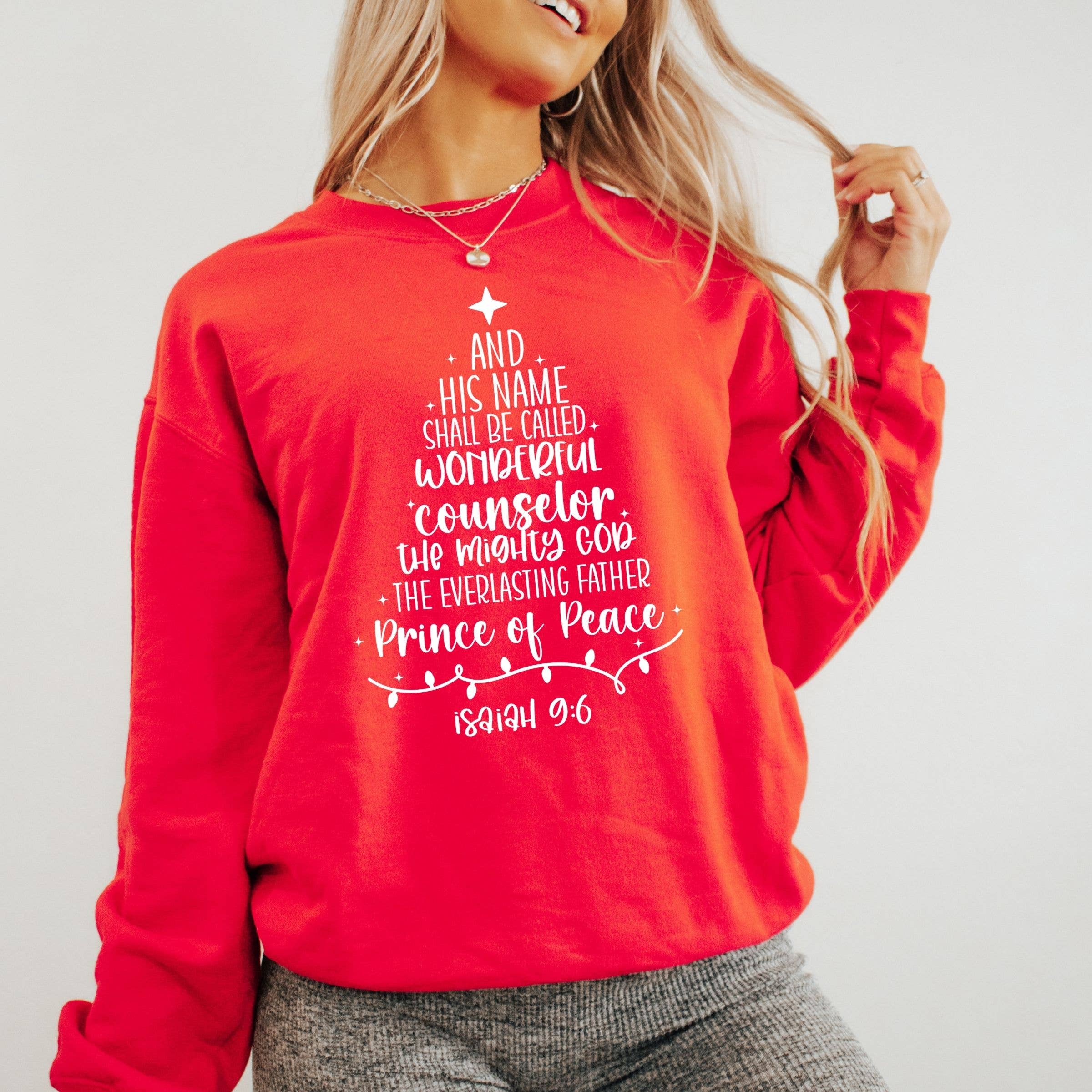 Wholehearted Motherhood and Co. – wholesale Sweatshirt med tryck - Dam – Jesus är anledningen julgran grafisk sweatshirt1