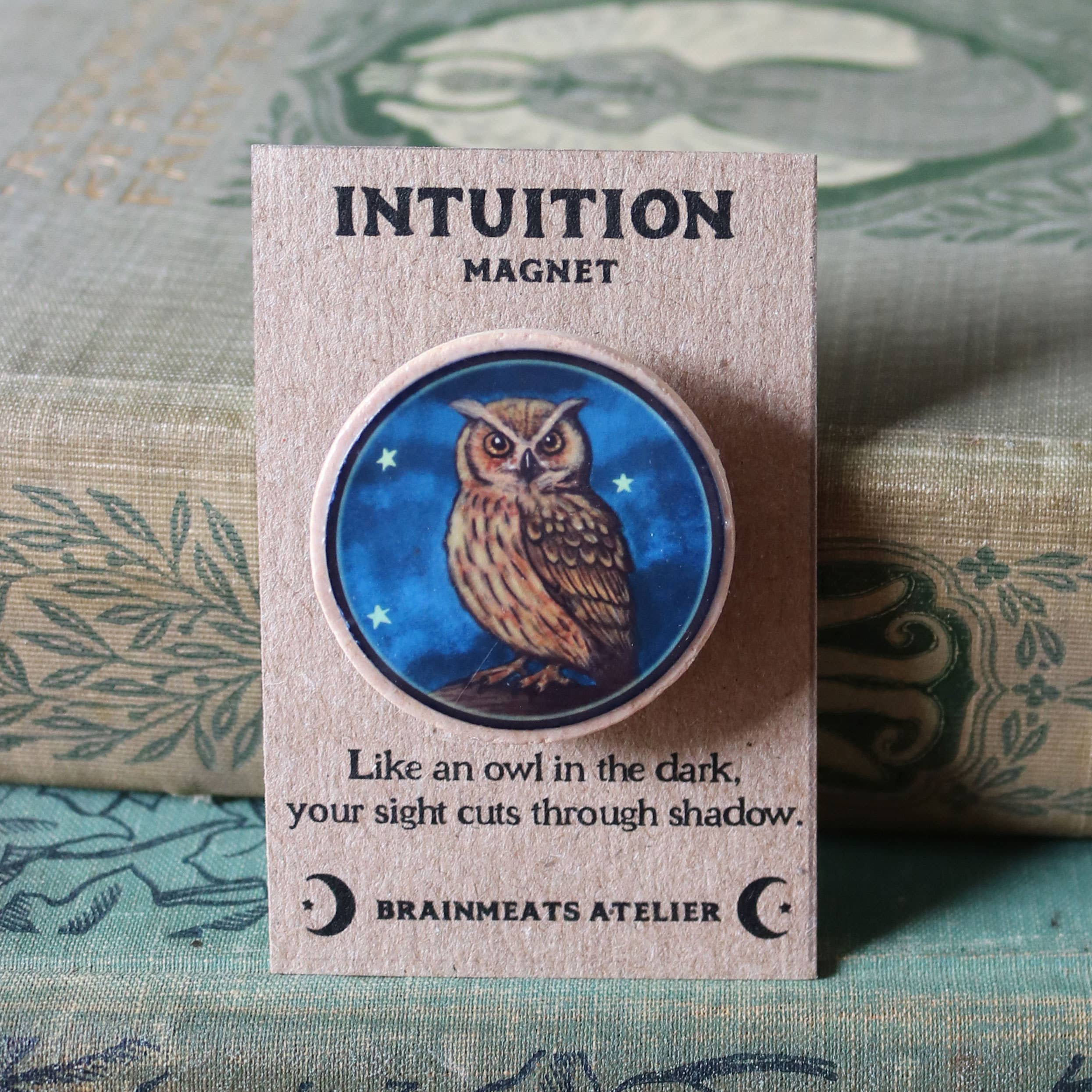 Brainmeats Atelier - Wholesale Magnet - Intuition Magnet – Owl Token for Vision & Clarity1