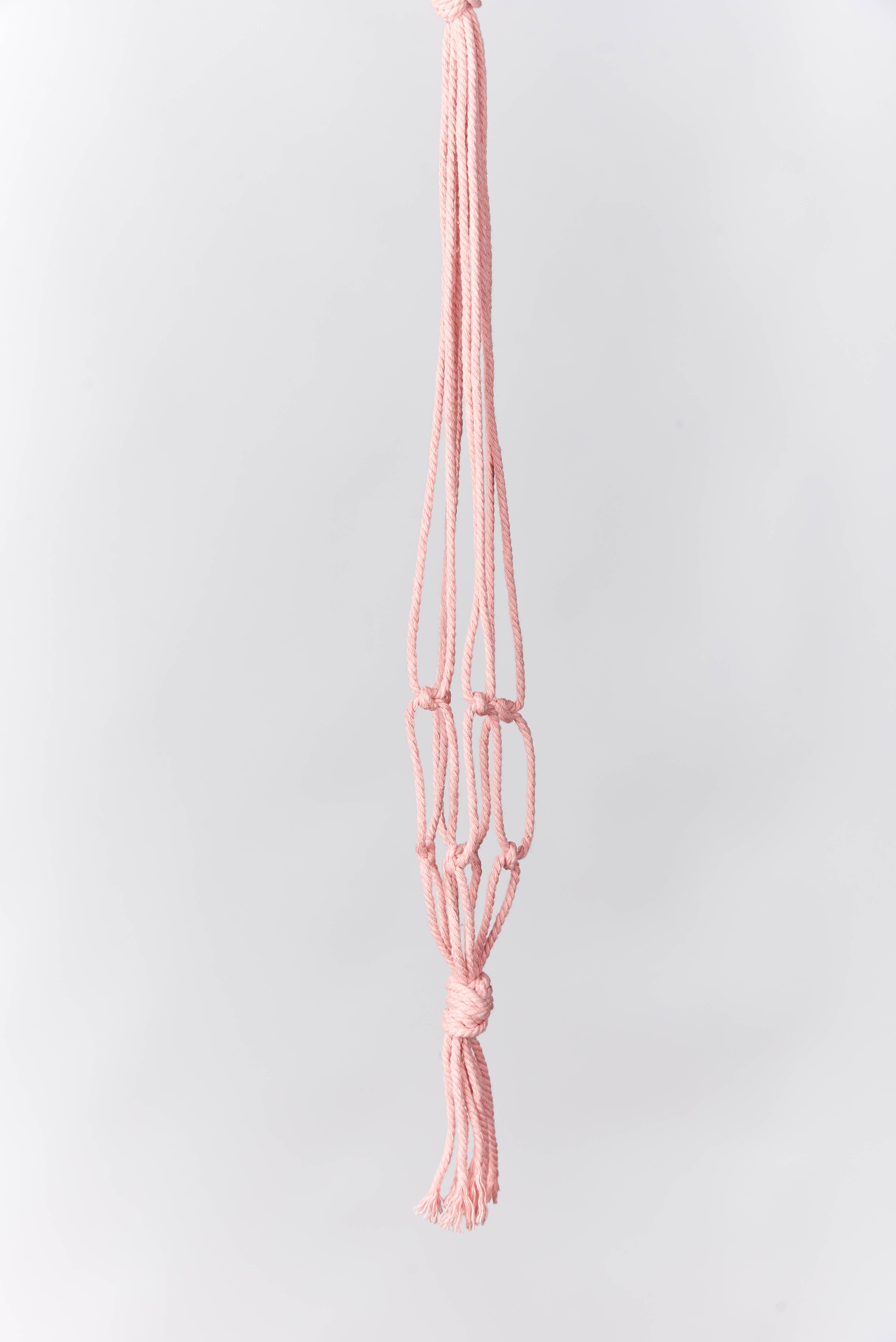 Primitive Planters - Wholesale Hanging Planter - 18" Cotton Mini - Pink1