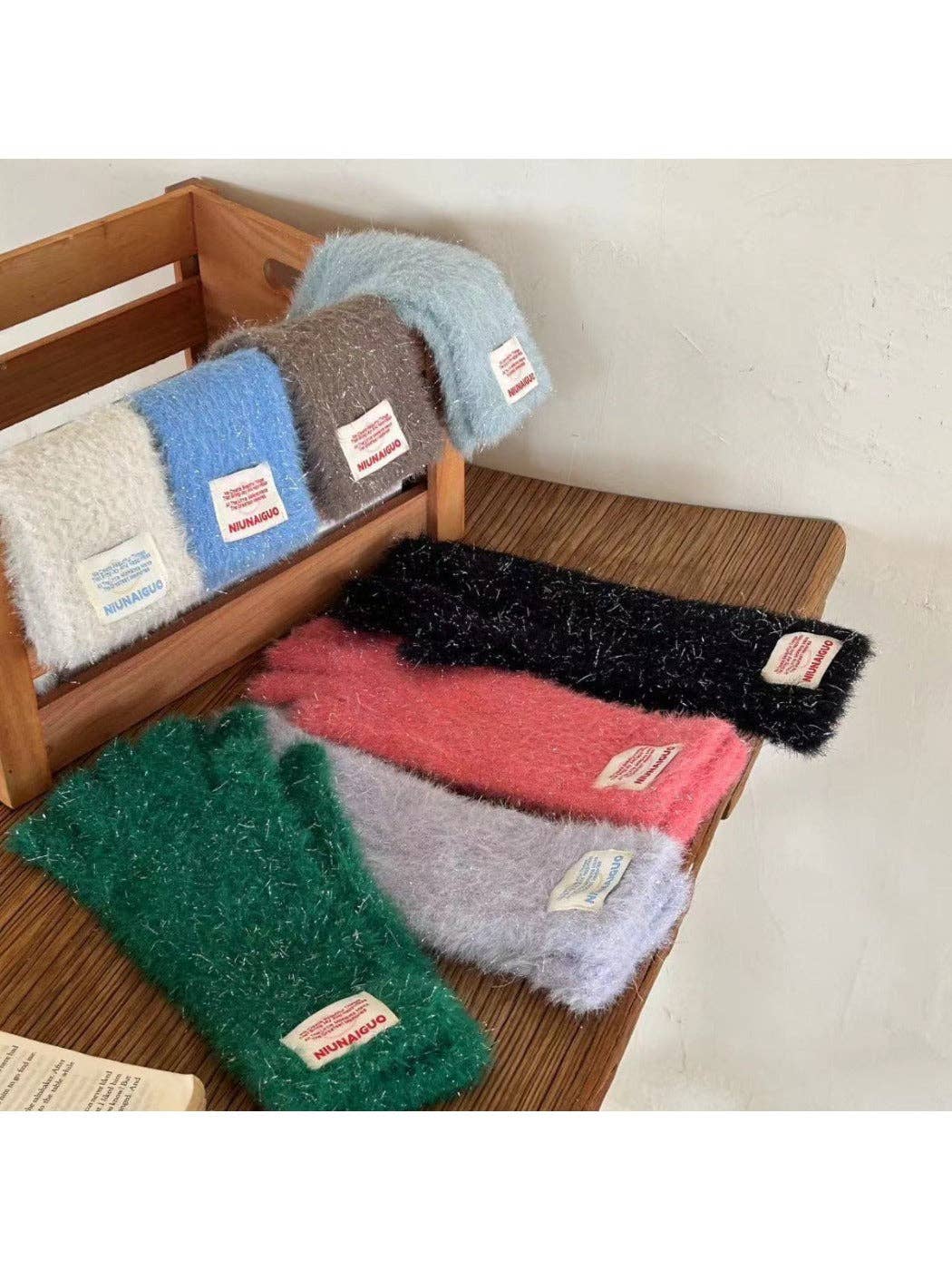 Funkyrel® Atzbranding Limited - Wholesale Gloves - Women's - Gloving - Sparkly Fingerless Gloves with Letter Patches & Touchscreen11