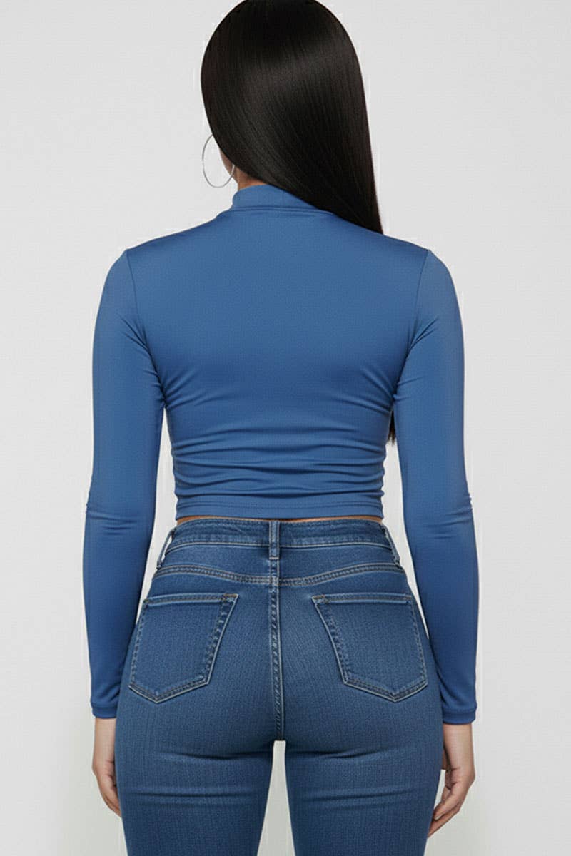 CAPELLA APPAREL - Vente Haut en maille – femme - Haut uni à col montant5