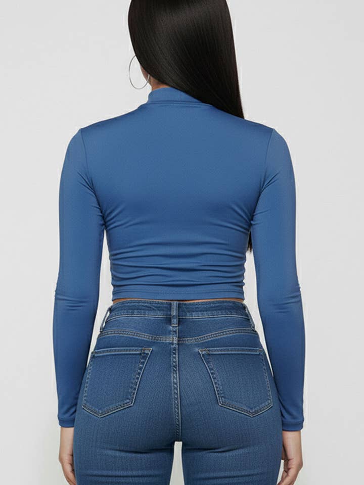 CAPELLA APPAREL - Vente Haut en maille – femme - Haut uni à col montant5